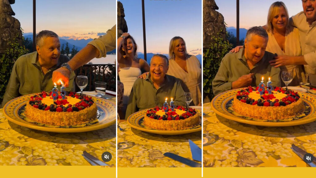 Renato Pozzetto oggi, mentre festeggia il suo 85esimo compleanno