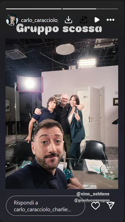 il post di Carlo Caracciolo sul set di Un posto al sole
