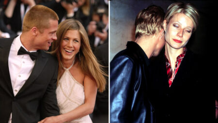 Brad Pitt con Jennifer Aniston e Gwyneth Paltrow
