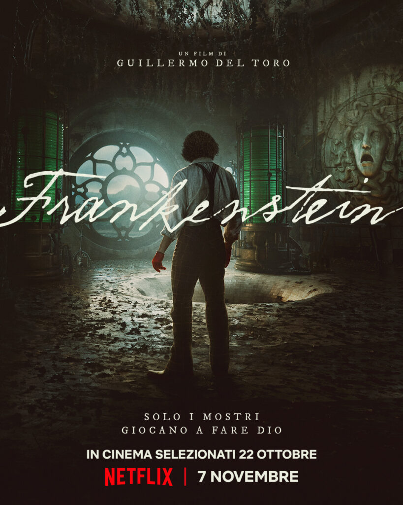 Un poster di Frankenstein di Guillermo del Toro