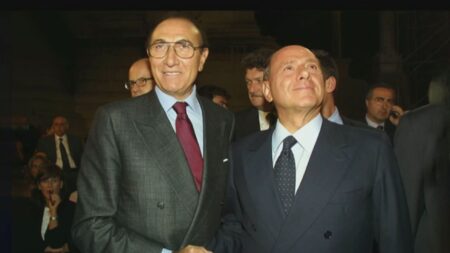 Pippo Baudo e Silvio Berlusconi