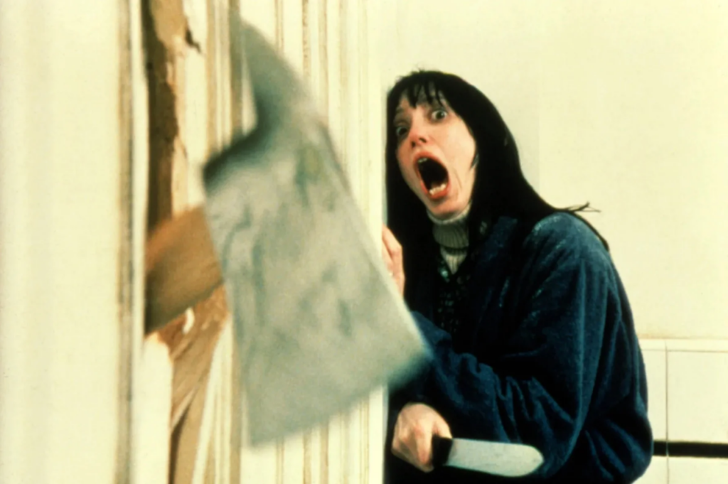 Shelley Duvall in una scena di Shining.