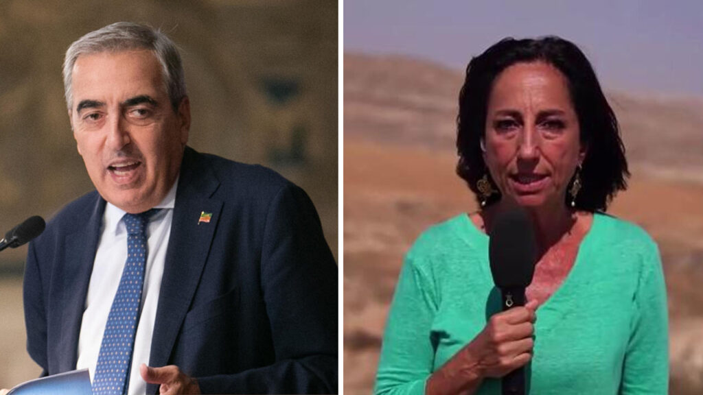 Maurizio Gasparri e Lucia Goracci