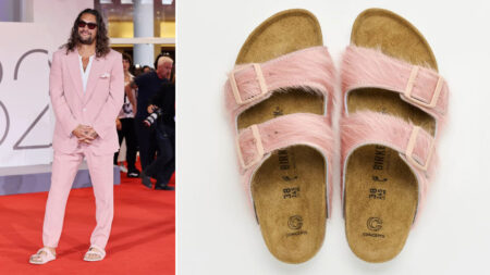 Jason Momoa sul red carpet di Venezia 2025 con le Birkenstock