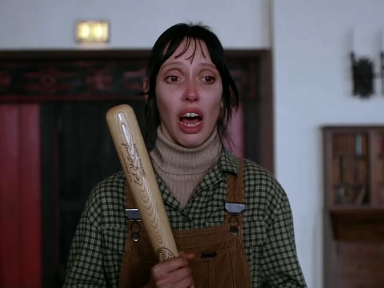 Shelley Duvall in una scena di Shining. 