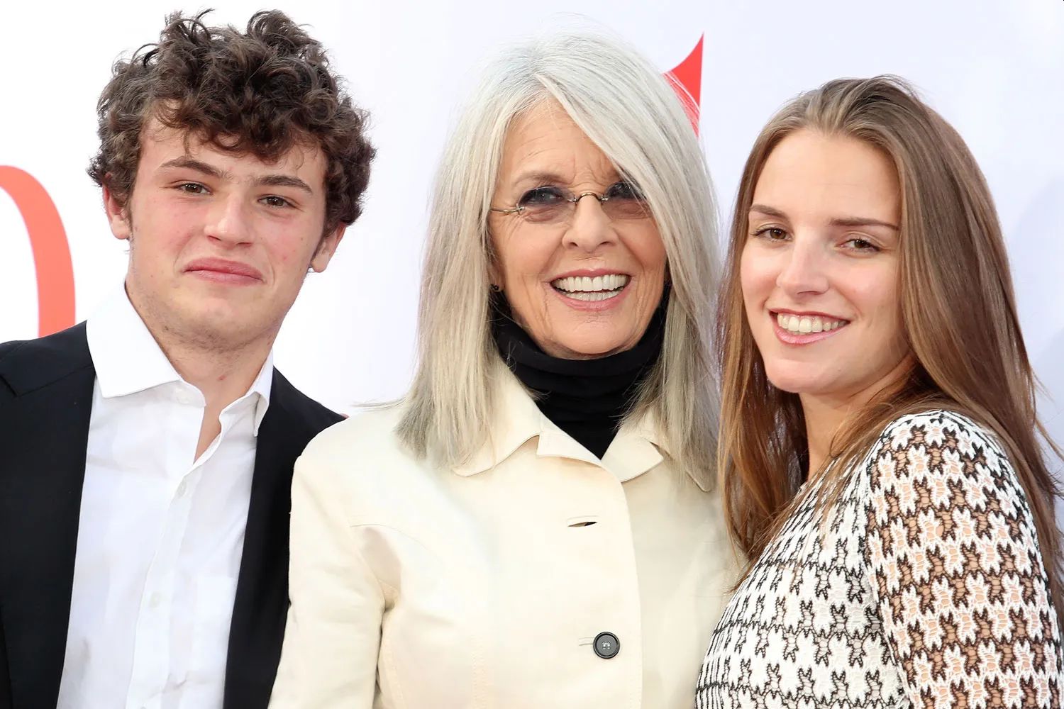 Diane Keaton con i figli adottivi Duke e Dexter