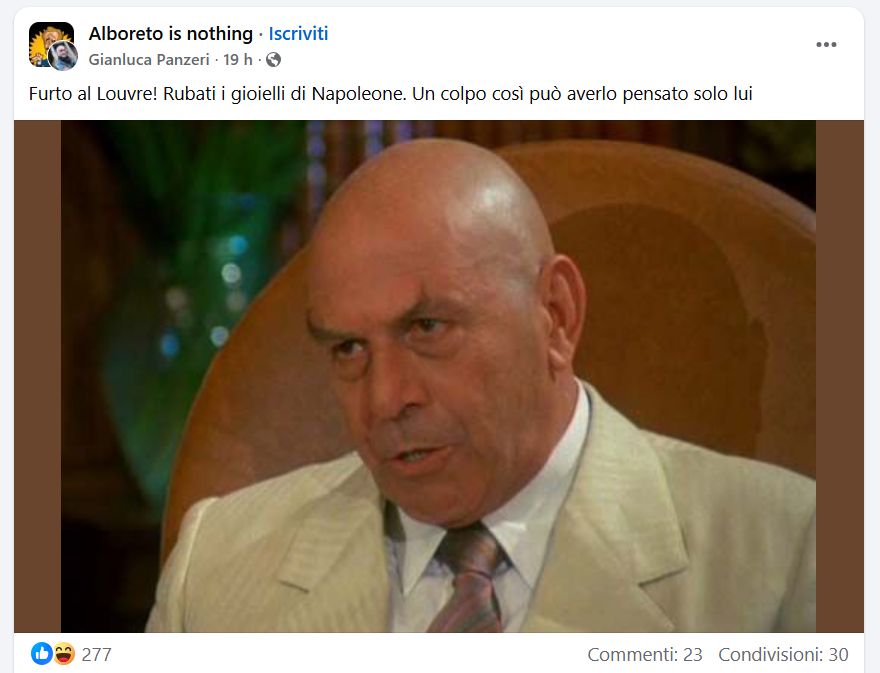 furto al louvre - meme scuola di ladri
