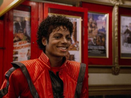 MIchael Jackson sul set del video di Thriller