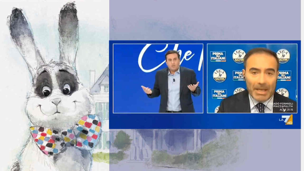 Il coniglietto gay Marlon Bundo e David Parenzo e Rossano Sasso