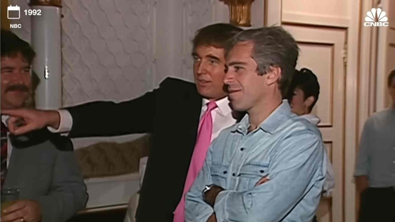 Donald Trump e Jeffrey Epstein nel 1992