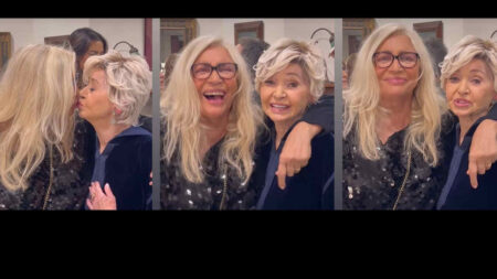 Enrica Bonaccorti e Mara Venier alla festa di Bonaccorti