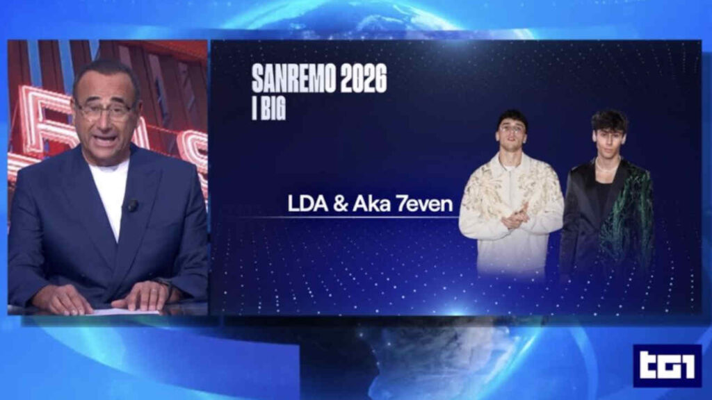 La gaffe su AKA 7even per l'annuncio dei Big di Sanremo 2026