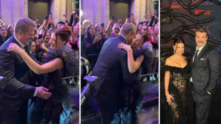 Millie Bobby Brown e David Harbour alla premiere di Stranger Things 5