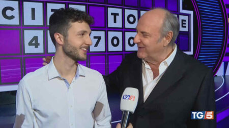 Riccardo Piancatelli e Gerry Scotti a La Ruota della Fortuna