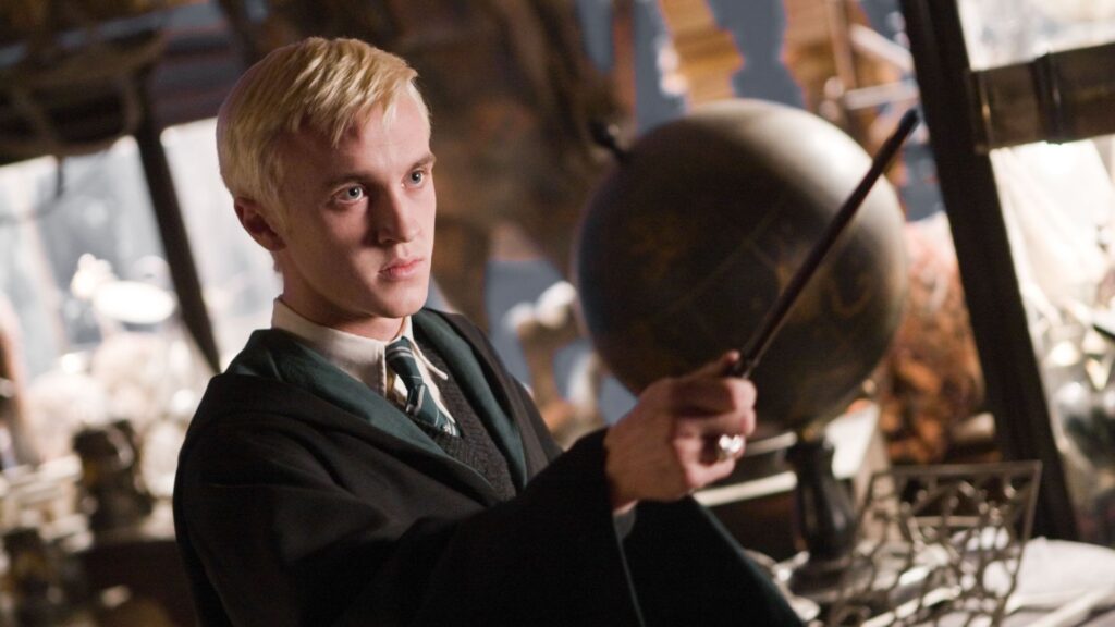Tom Felton è Draco Malfoy nella saga di Harry Potter. Fonte: Warner Bros.