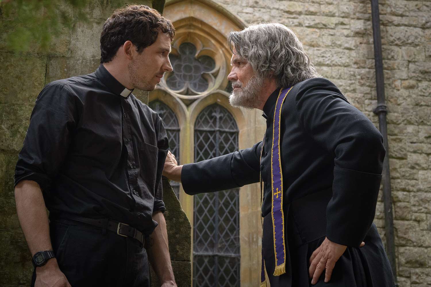 Una scena di Wake Up Dead Man: Knives Out (fonte: Netflix)