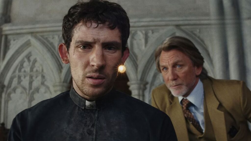 Una scena di Una scena di Wake Up Dead Man: Knives Out (fonte: Netflix)