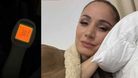 Andrea Delogu con la febbre