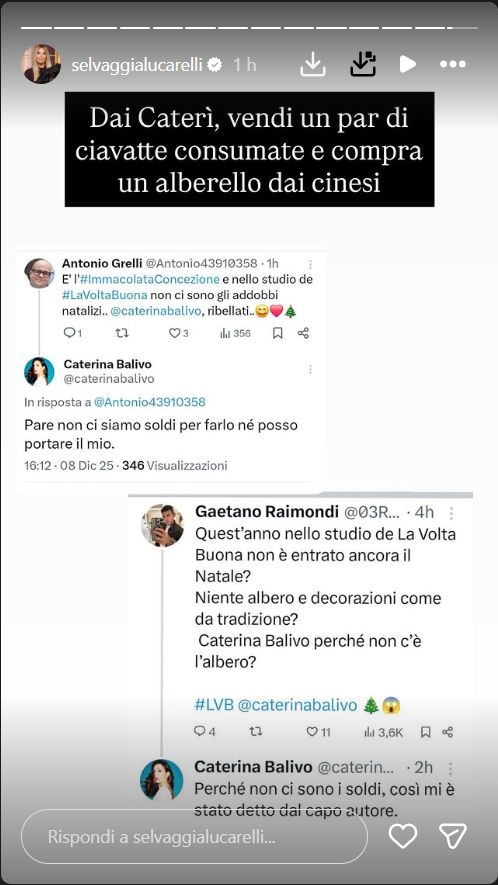 Il post di Selvaggia Lucarelli sulla Balivo