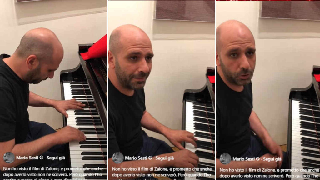 Checco Zalone suona al piano