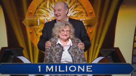 Chi vuol essere milionario - Gerry Scotti e la signora Vittoria Licari