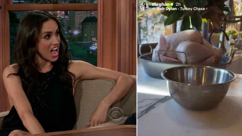 Meghan Markle sotto accusa: utenti indignati per il video del tacchino crudo: “Salmonella Sussex” Meghan Markle