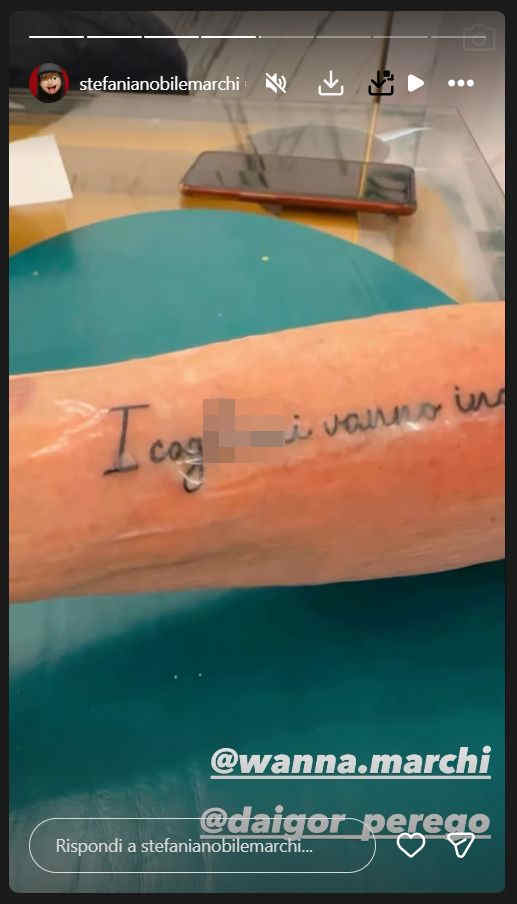 Il tatuaggio di Wanna Marchi 