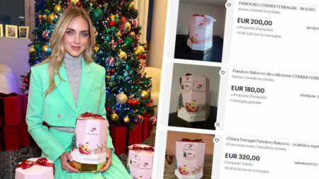 Chiara Ferragni e il pandoro Pink Christmas