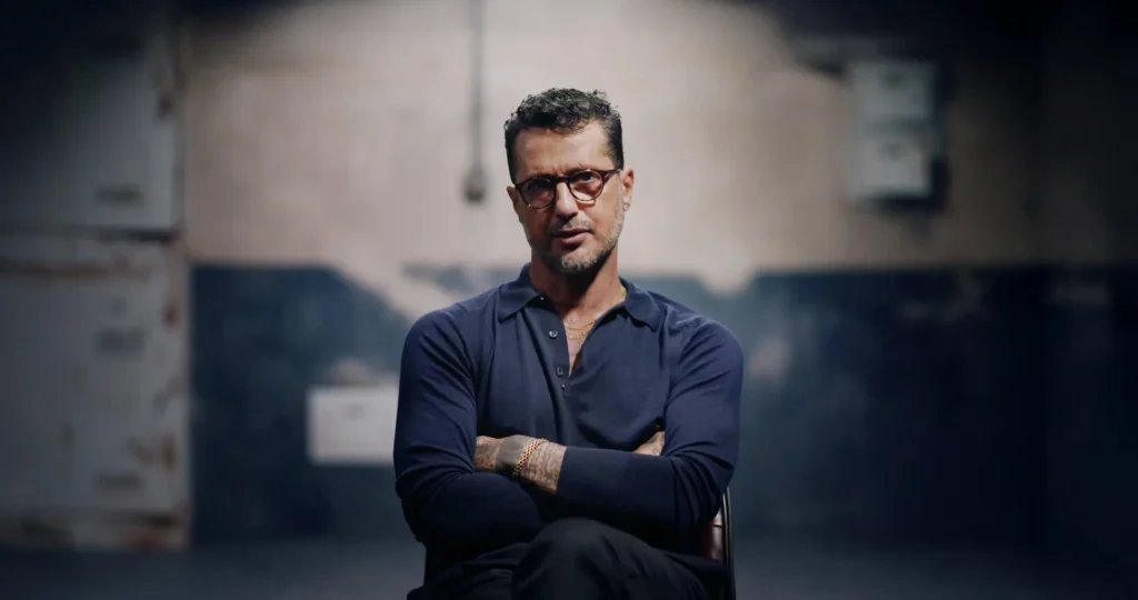 Un'immagine della docuserie Fabrizio Corona: Io sono notizia.