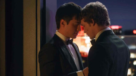 Una scena di Heated Rivalry