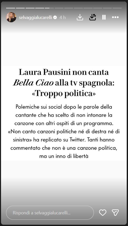 il post di Selvaggia Lucarelli sulla Pausini a Sanremo 2026