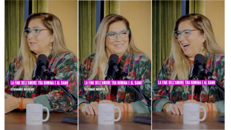 Romina Power durante il podcast Supernova