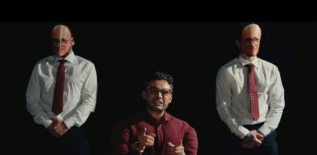 Un frame dalla parodia di Gabriele Vagnato su Falsissimo [YT]