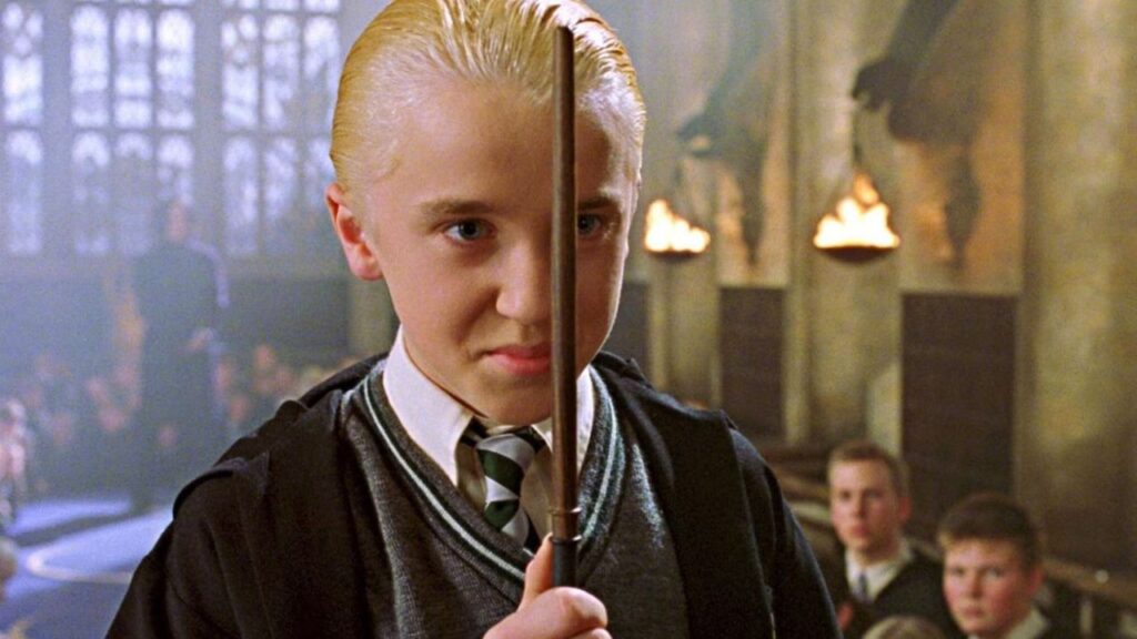 Draco Malfoy, una scena della saga di Harry Potter (fonte: Warner Bros)