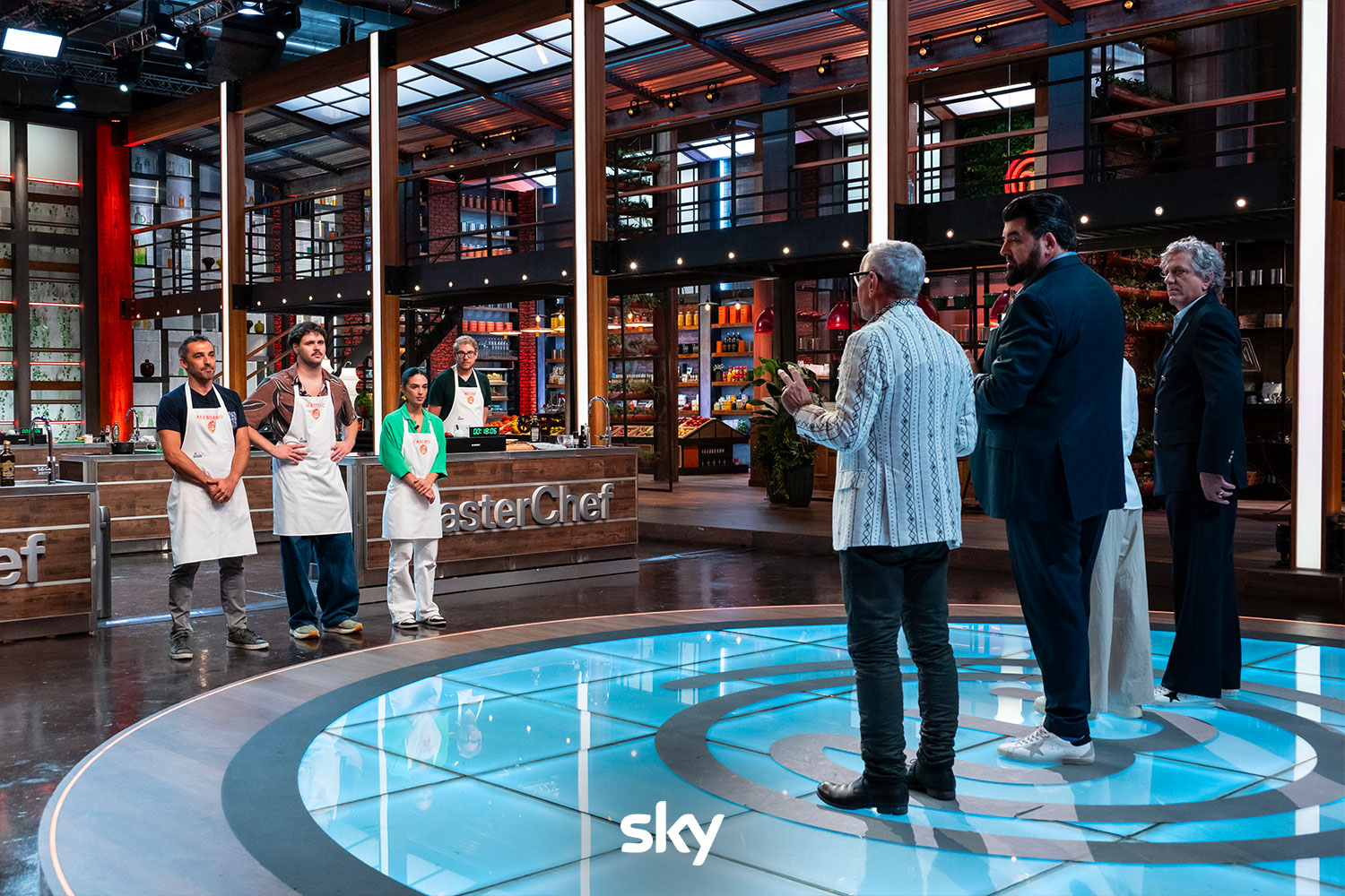 Una scena dell'episodio di ieri di Masterchef (Fonte: Sky)