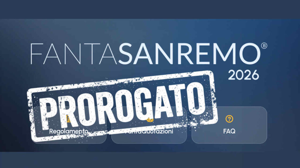 Fantasanremo 2026 prorogato