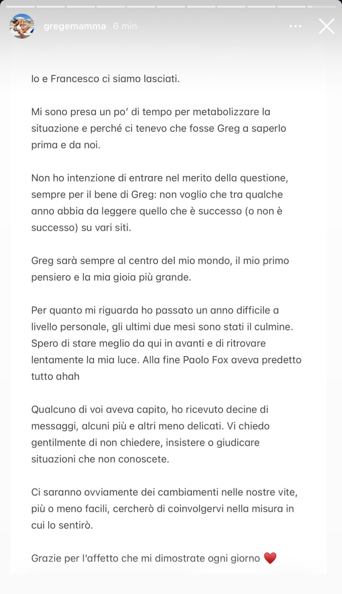 Il post di Nardini sulla separazione da suo marito