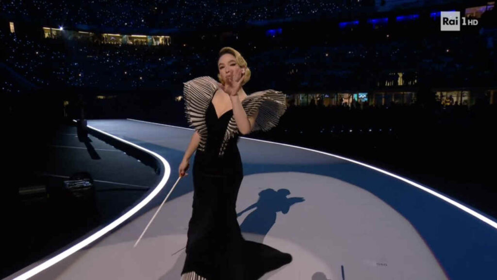 Matilda De Angelis alla cerimonia d'apertura di Milano Cortina 2026