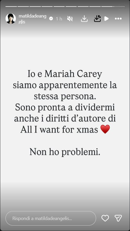 il post di Matilda De Angelis su Instagram