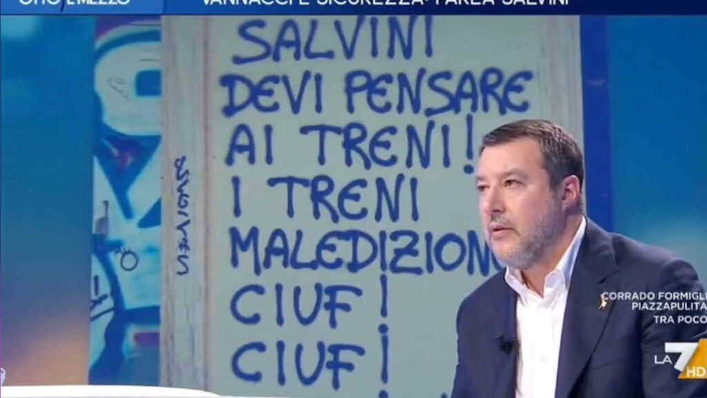Gruber contro Salvini sui ritardi dei treni: “Chieda scusa agli italiani” e lui risponde così Matteo Salvini a Otto e Mezzo sulla questione dei treni