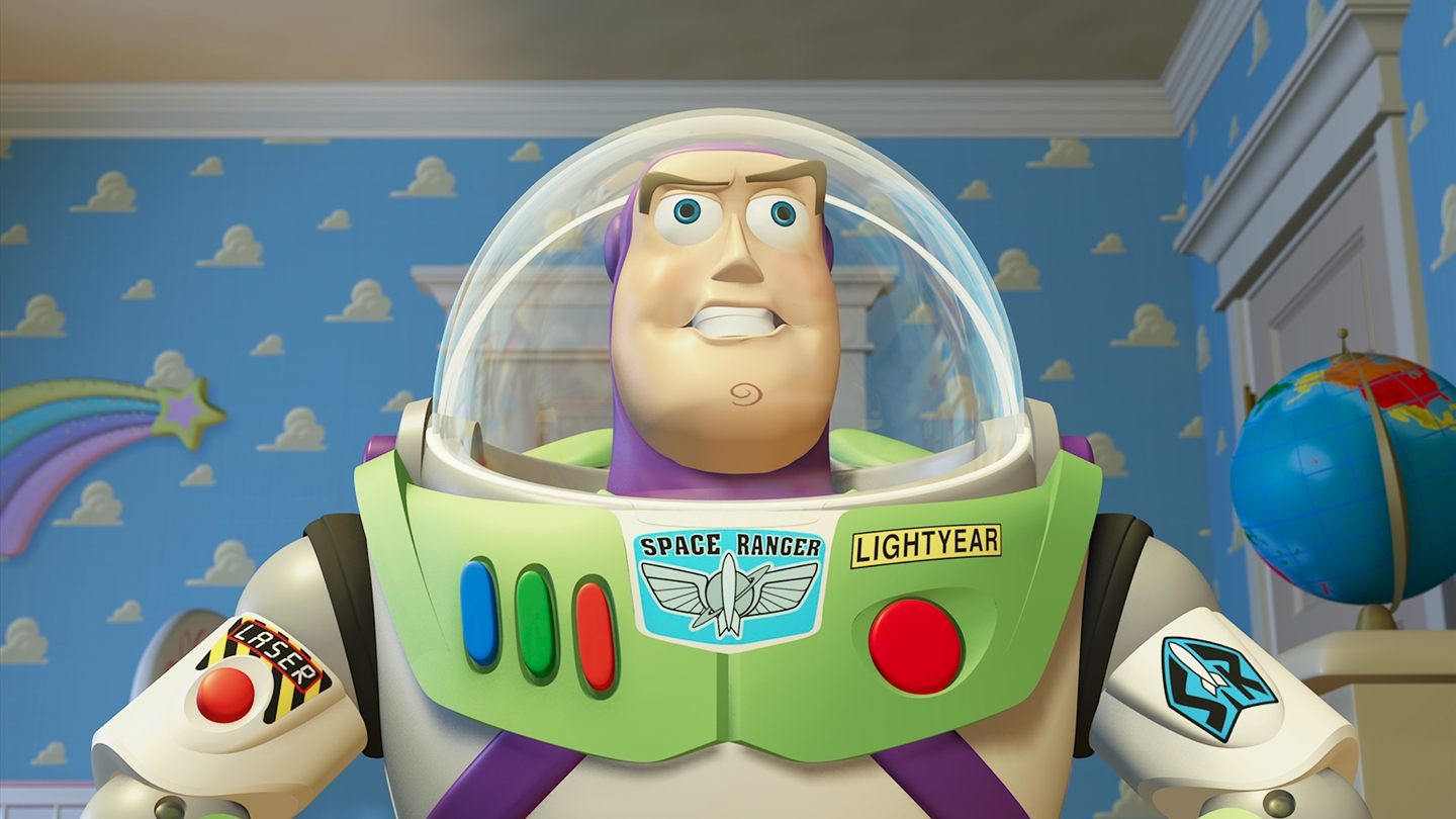 Buzz Lightyear nel primo Toy Story.
