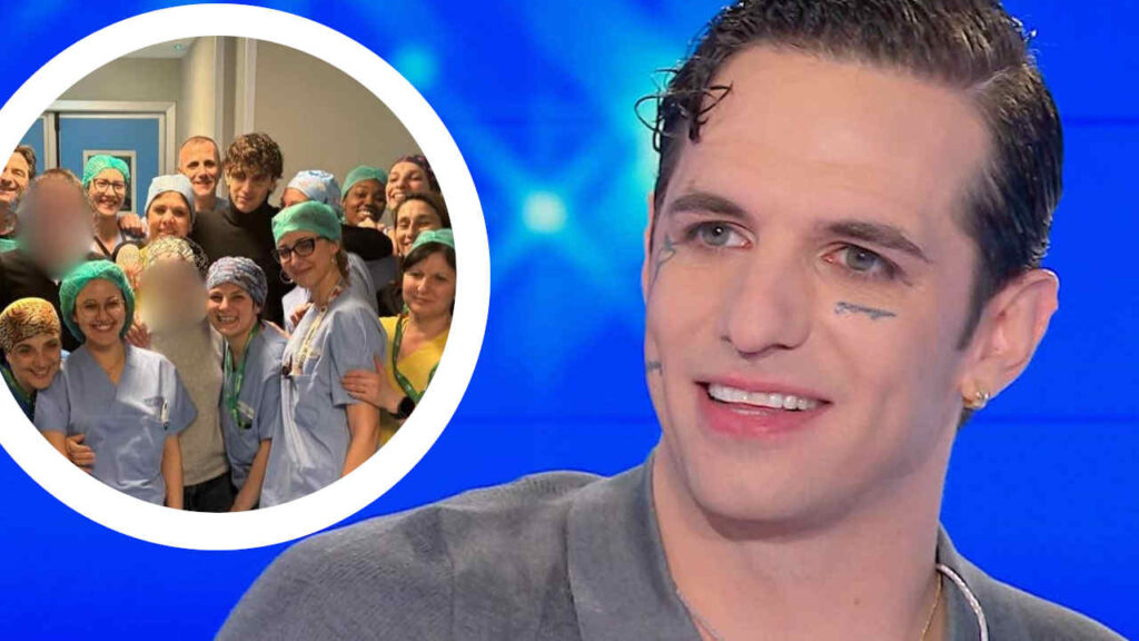 Achille Lauro mantiene la promessa: incontra i ragazzi del rogo di Crans-Montana al Niguarda (FOTO) Achille Lauro al Niguarda