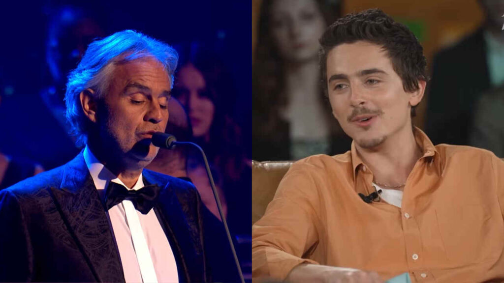 Andrea Bocelli risponde a Timothée Chalamet su opera e balletto: “Non sono arti del passato” Andrea Bocelli e Timothee Chalamet