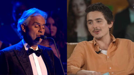 Andrea Bocelli e Timothee Chalamet