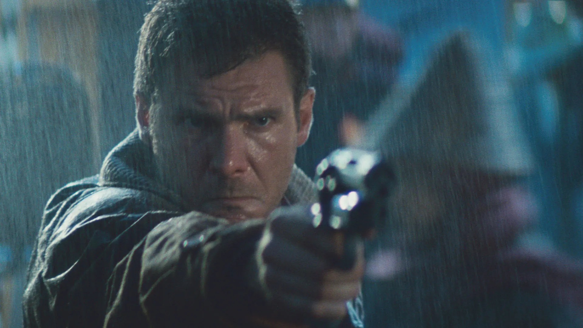 Harrison Ford in Blade Runner. 