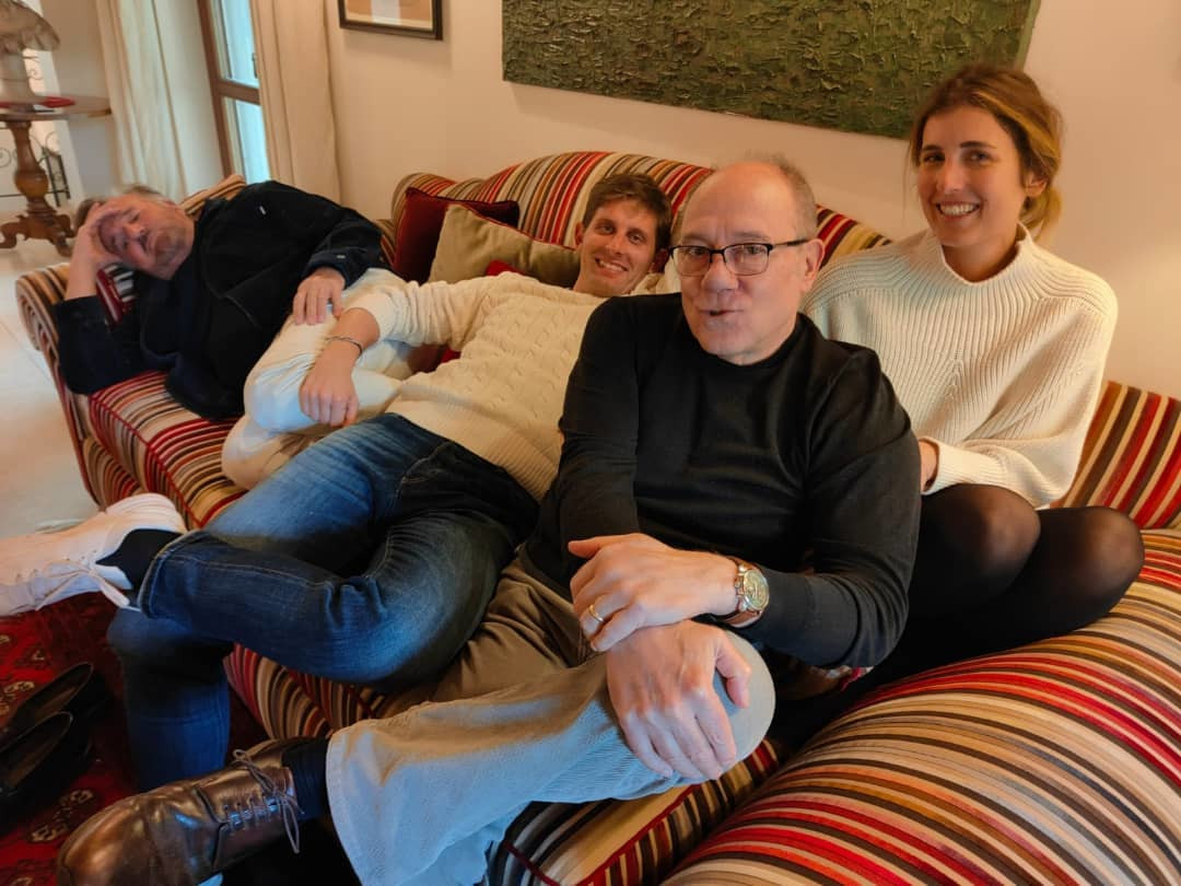 Carlo Verdone con i figli e Christian De Sica