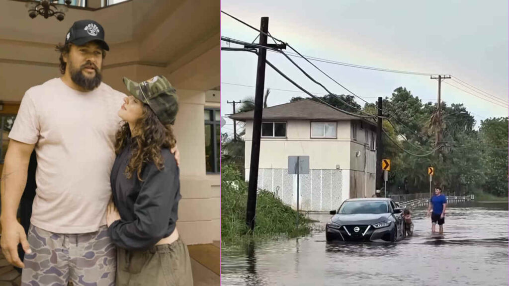 Jason Momoa e l'alluvione nelle Hawaii