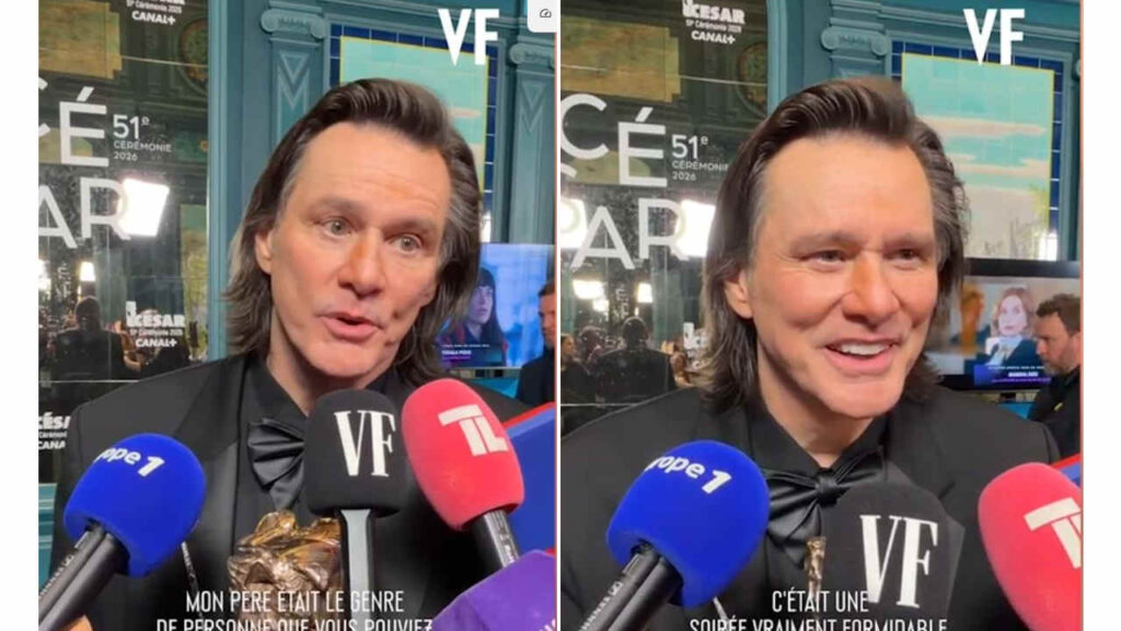 Jim Carrey a Parigi nel 2026