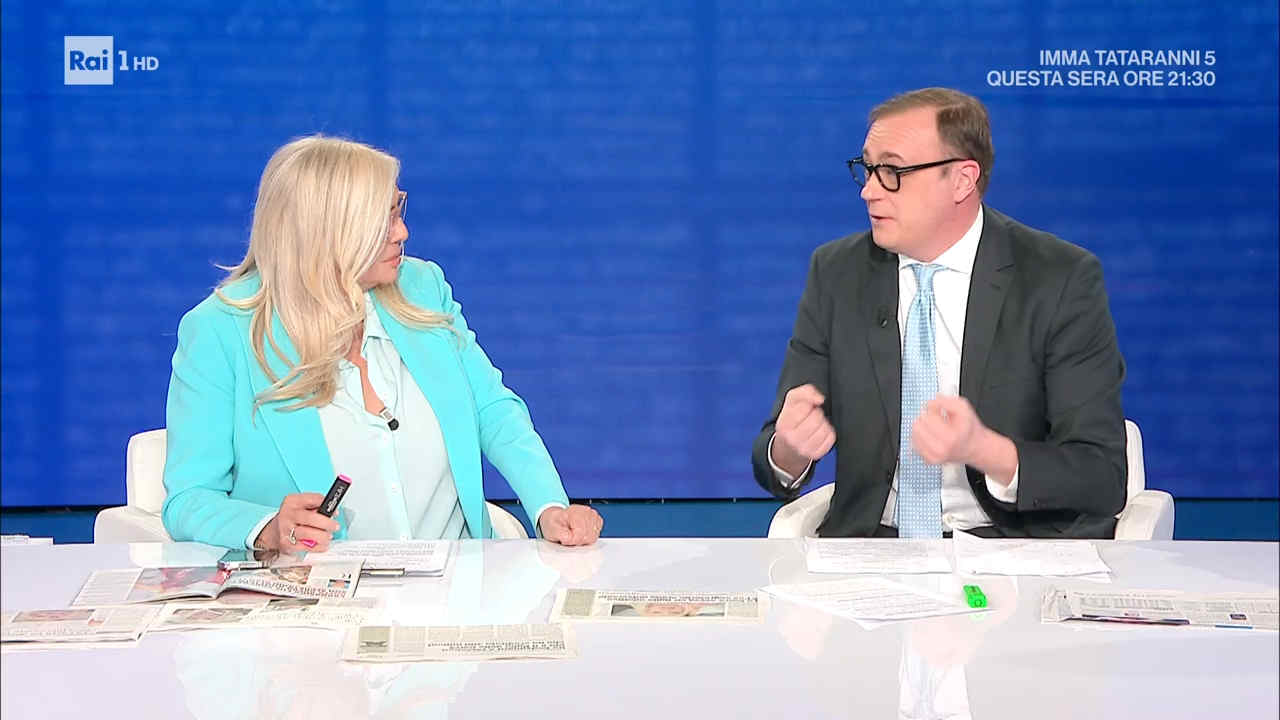 Mara Venier e Tommaso Cerno a Domenica In