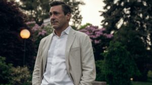Your Friends & Neighbors 2: Jon Hamm e James Marsden alzano la posta nel dramma più cinico (e irresistibile) di Apple TV+ Your Friends & Neighbors, una scena (fonte: Apple Tv+)